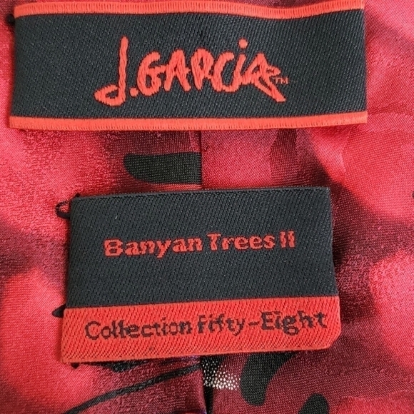 J. Garcia Banyan Trees II Coll 58 Silk Tie EUC6 - Picture 2 of 11